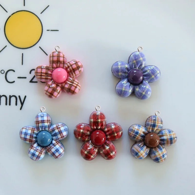 The Art And Craft Of Jewelry - 10 個甘い花平面樹脂ペンダントジュエリー所見用アクセサリーイヤリングキーホルダーバッグ工芸品アート材料チャームフック