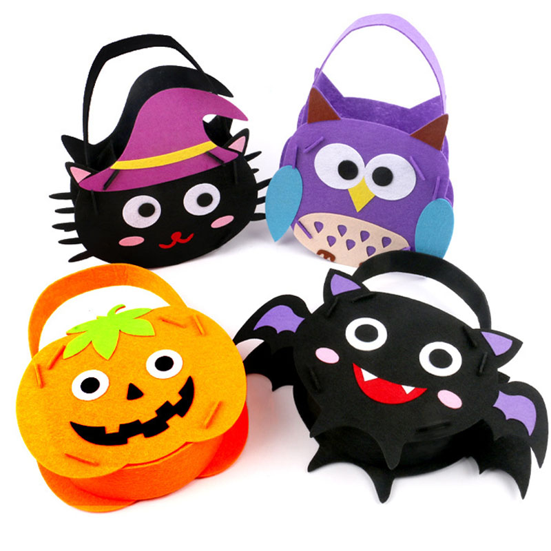 Art Craft For Preschool - 子供のための手作りのフェルトのおもちゃ,モンテッソーリのおもちゃ,ハロウィーンのギフトバッグ,手織り,DIY,2個