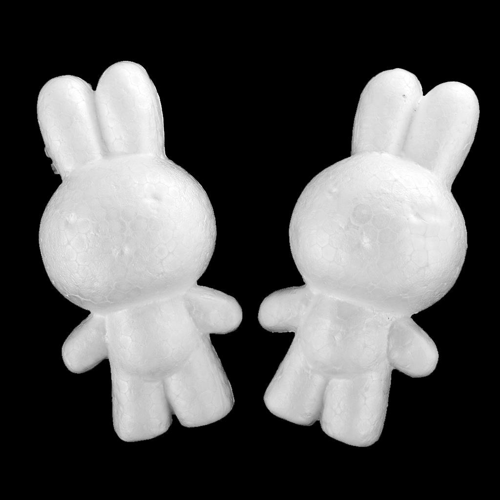 Art Craft Rabbit - 手作りアートフォーム DIY ウサギ型発泡スチロール クラフト材料 子供向けクリエイティブデコレーション作成用
