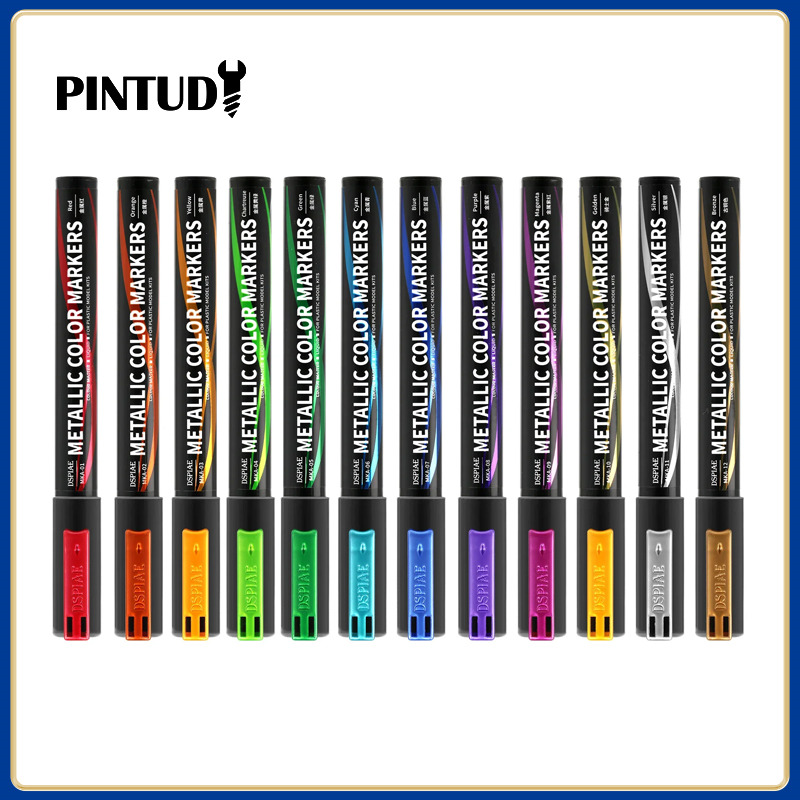 Illustration Marker Set - 【2026年新作】DSPIAE MKA 12色メタリックマーカー ソフトヘッド 水性 環境に優しい