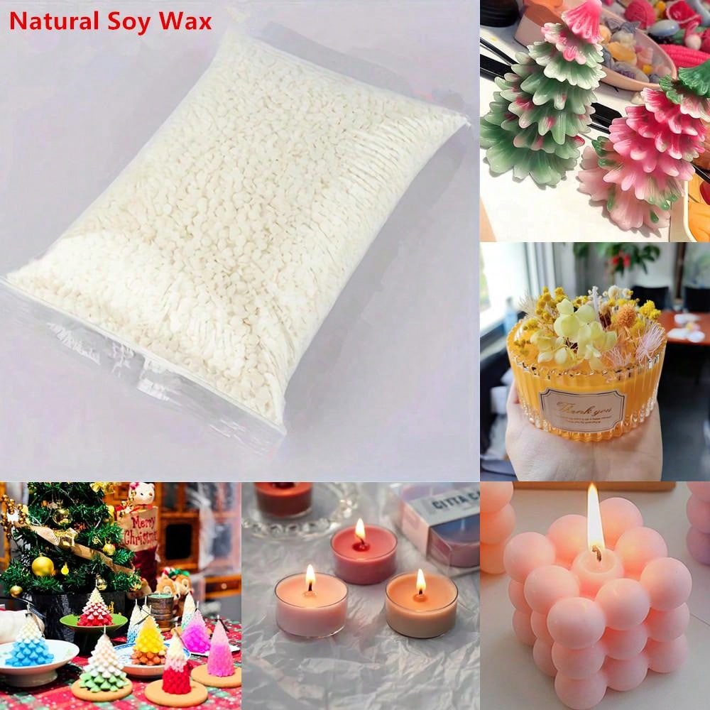 Candle Making Wax - アロマテラピー用の純粋な大豆ワックス,ワックスコア顔料,手作り缶,100g, 500g, 200g