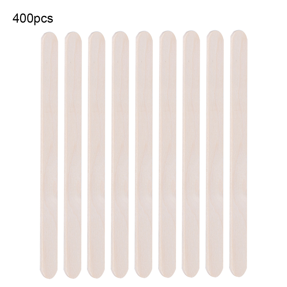 Art Craft With Ice Cream Stick - 400本入り 木製アイスクリームスティック クラフトスティック DIYアートプロジェクト用品 手作り木製スティック 子供用