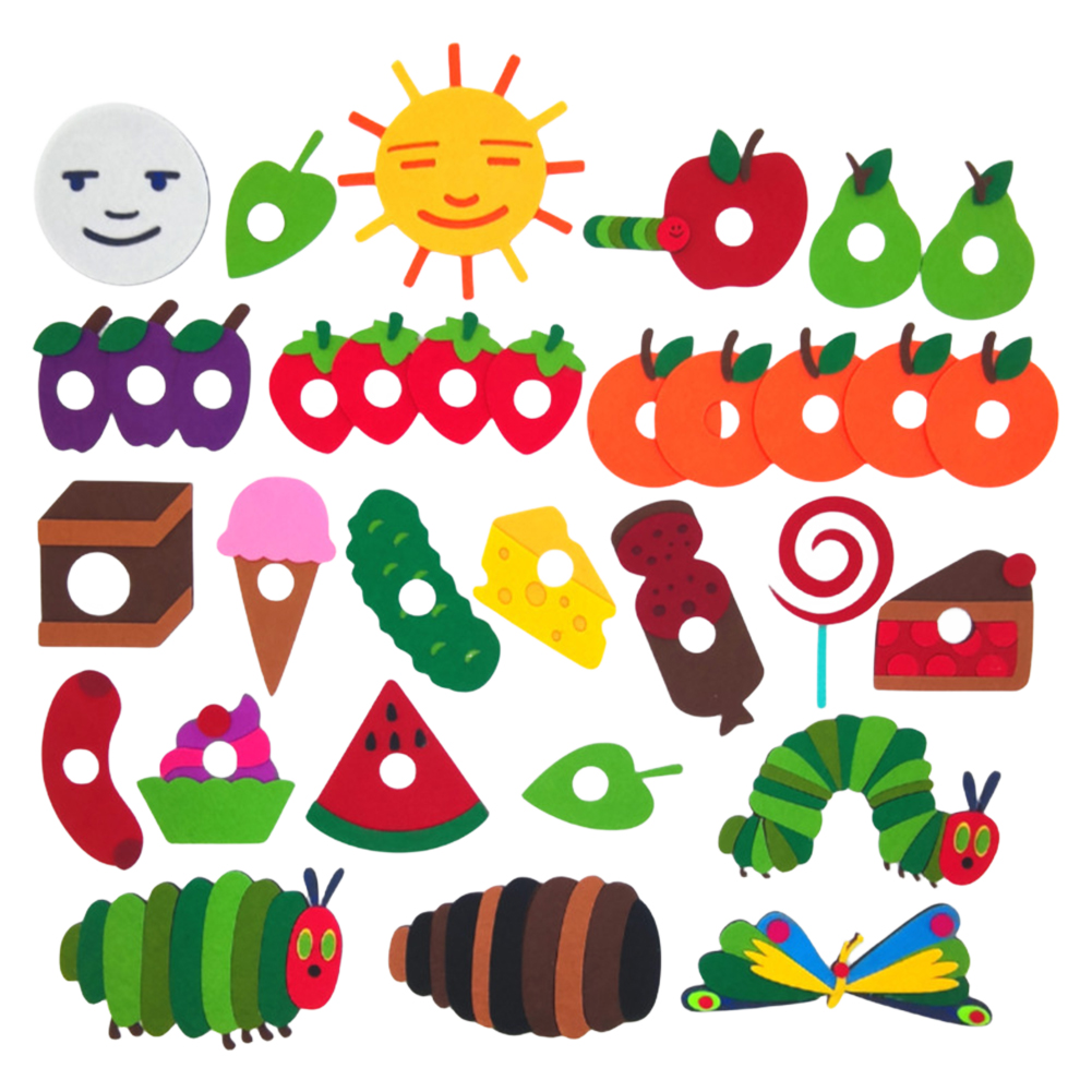 Art Craft For Preschool - お腹が空いたイモムシのおもちゃ 英語絵本 教材 フェルトおもちゃ 柔らかいぬいぐるみおもちゃ 幼児向けアート＆クラフト