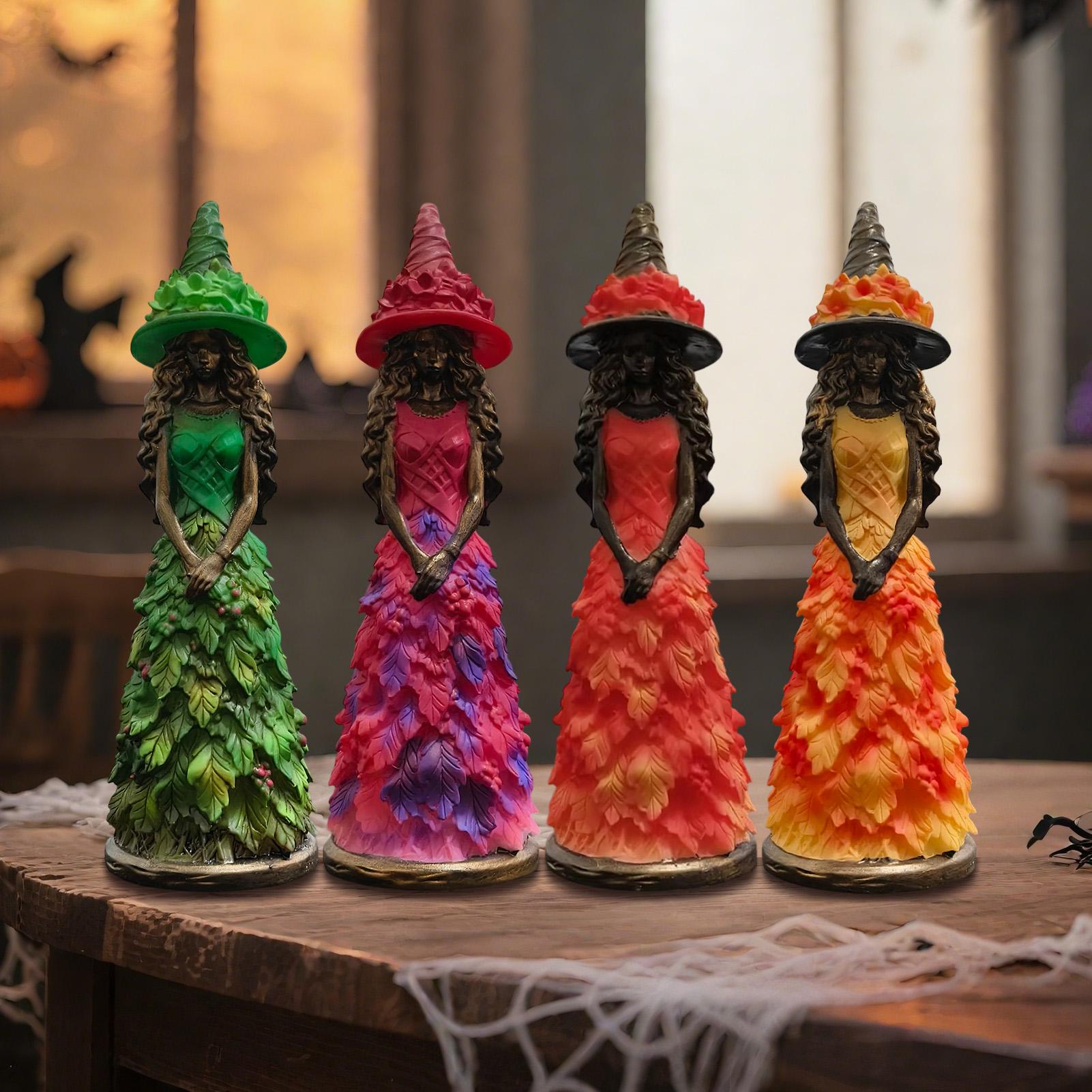 Art And Craft Autumn - 魔女の像 ハロウィン ゴシック ハーベスト デスクデコレーション 秋の魔女