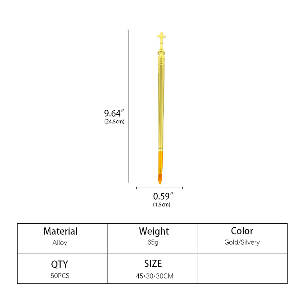 Art & Craft Kids Toys - 新しいイコニグラフィー絵筆セット ゴールドクロスハンドル オーソドックス ビザンチンイコン 書道 絵画