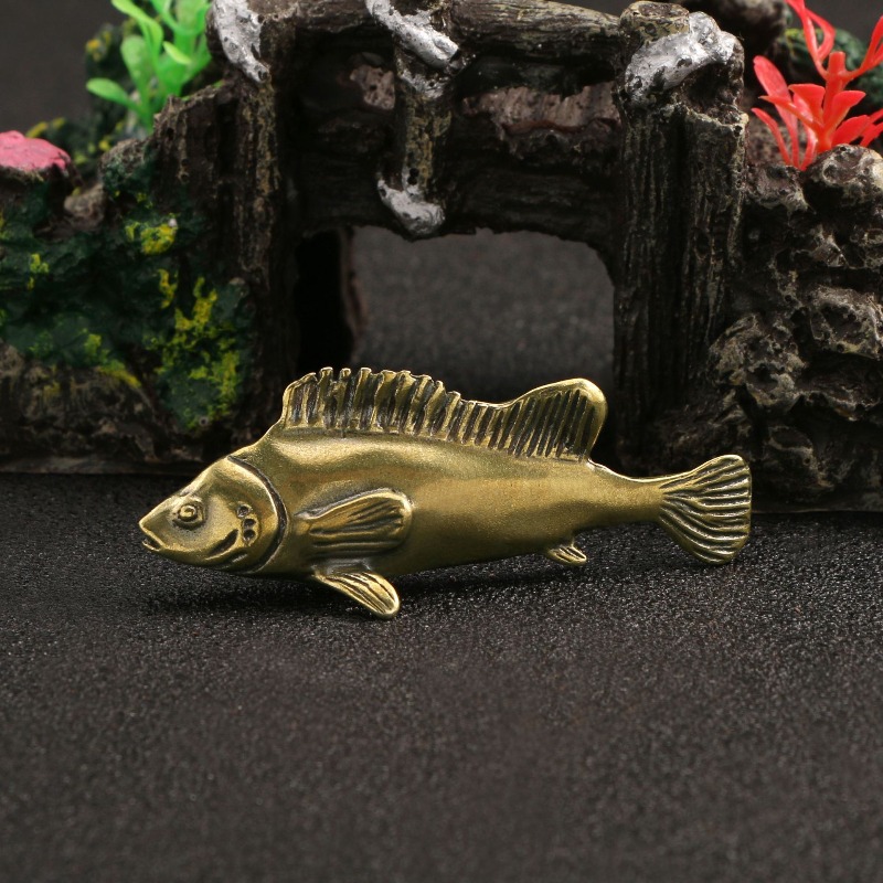 Art Craft Easter - 1 PC 真鍮魚飾りクリエイティブティーペット動物装飾クラフトオフィスユニークなギフトアートクラフトグッズ家の装飾アクセサリー