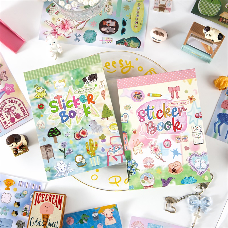 Art Craft For 3 Year Old - TIANZI 24枚入り漫画風ホームライフをテーマにしたダイカットステッカーブック、スクラップブッキング、日記、アルバム、クラフト装飾、手作り素材用