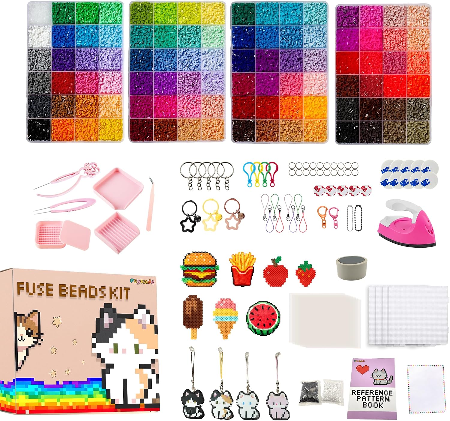 Art Crafting - ヒューズビーズキット - 簡単DIY - 96色 53000個
