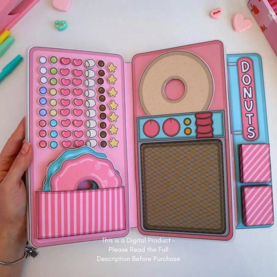 ドーナツショップごっこ遊びキット、DIYペーパードールハウス - Art Craft For 3 Year Old のレビューと価格