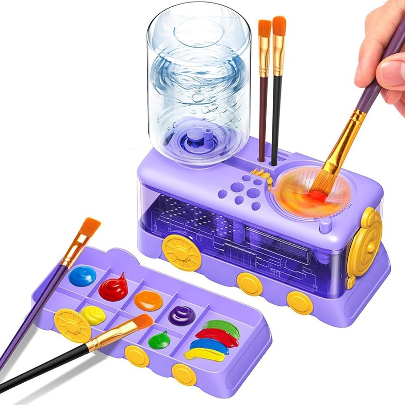 自動水交換ブラシリンサーカップ 水彩アクリル油絵筆洗浄用 ペ - Watercolor Brush Pen のレビューと価格