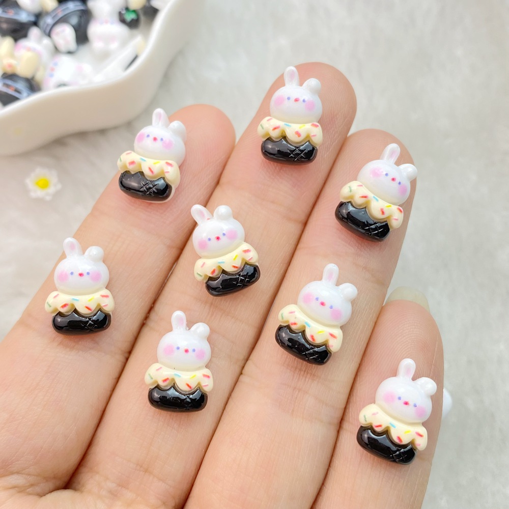 3D樹脂漫画ネイルアート,白いウサギのシリーズ,デザイナーチ - Art Craft Rabbit のレビューと価格