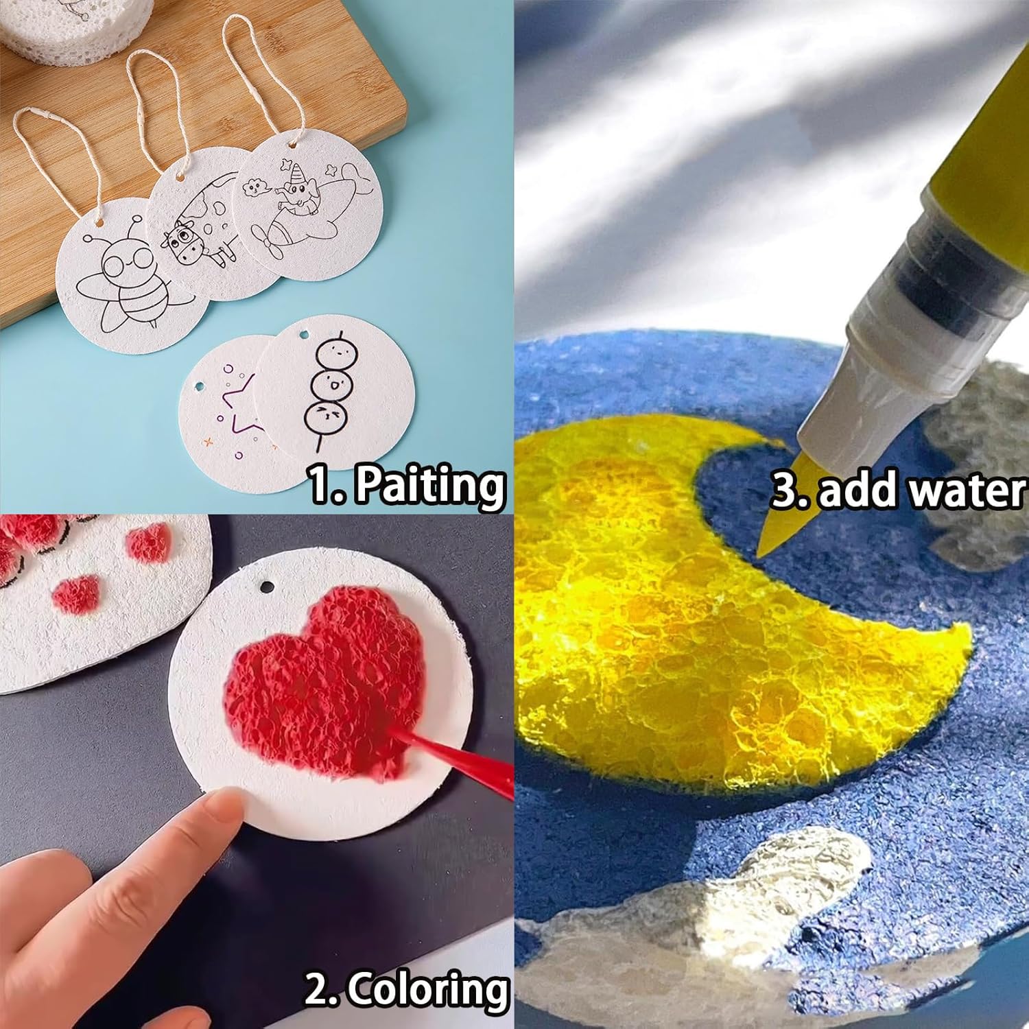 3D立体発泡テクスチャ絵画紙セット 子供用 DIYアートクラ - Art Craft With Paper のレビューと価格