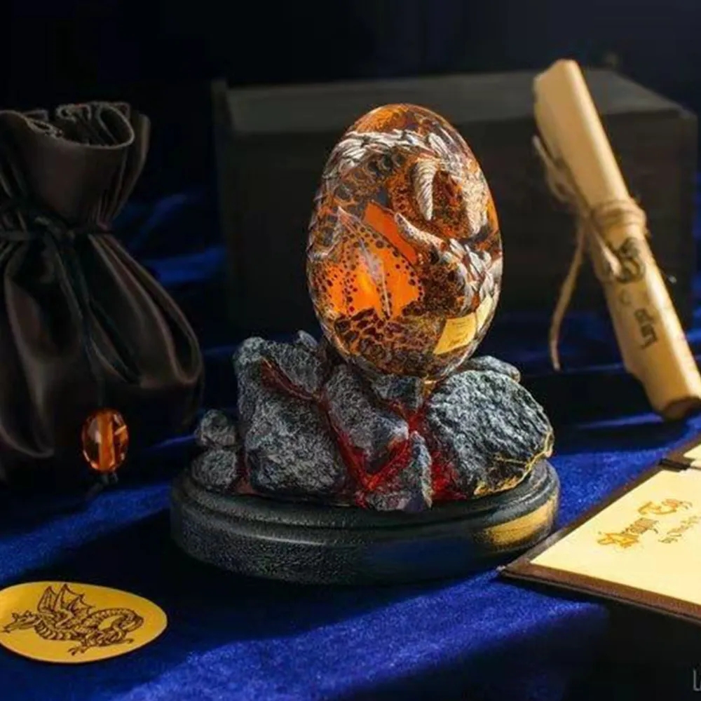 サポートベース付きの溶岩像,樹脂製の置物,恐竜の卵,テーブル - Art Craft Easter のレビューと価格