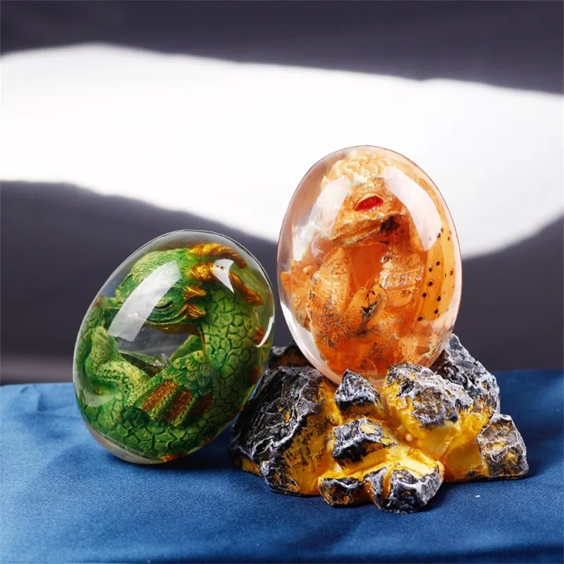 サポートベース付きの溶岩像,樹脂製の置物,恐竜の卵,テーブル - Art Craft Easter のレビューと価格