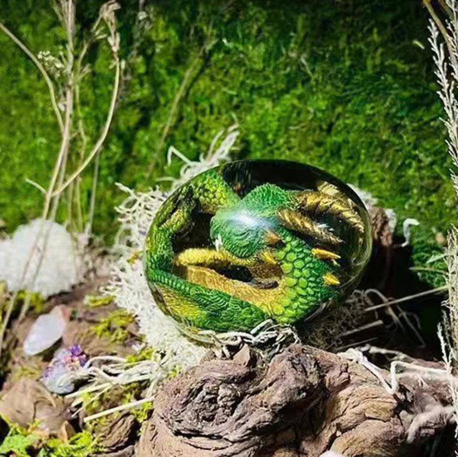 サポートベース付きの溶岩像,樹脂製の置物,恐竜の卵,テーブル - Art Craft Easter のレビューと価格