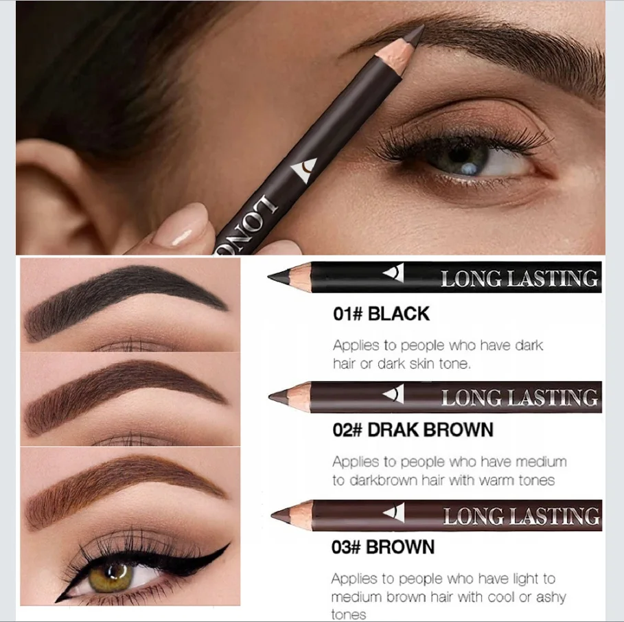 6/12 個アイブロウペンシル防水プロフェッショナル女性アイ - Colored Pencil Professional のレビューと価格
