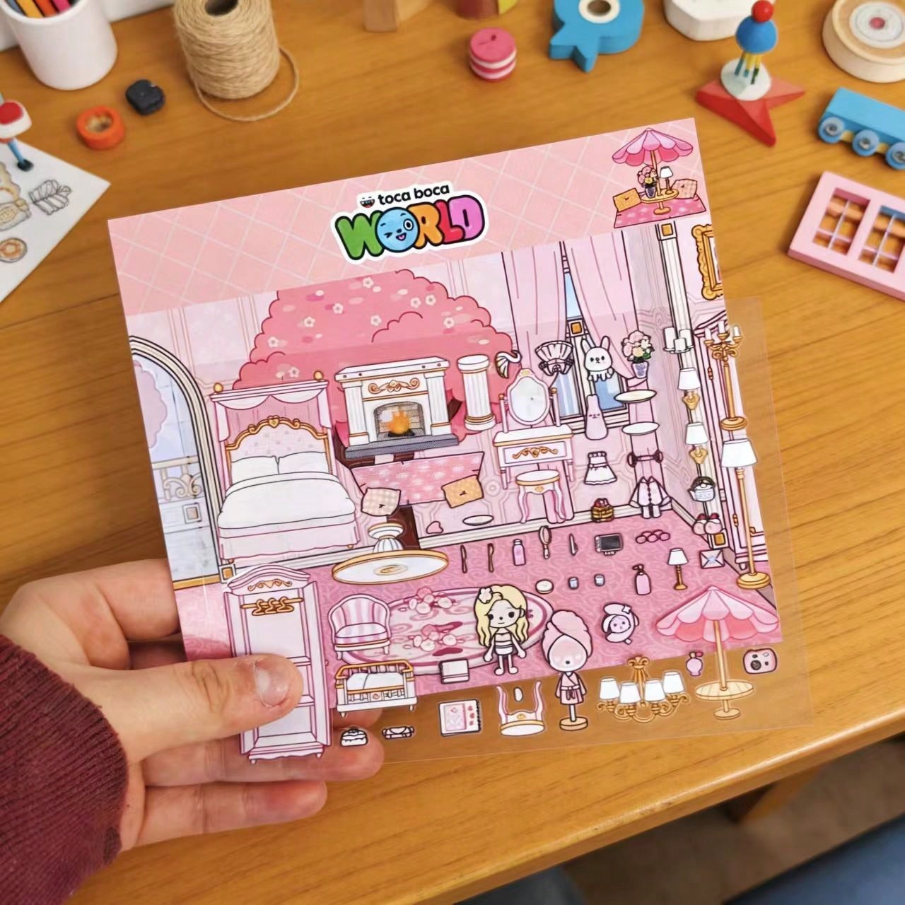 ピンクの桜の木ホテルの部屋DIYキッズクラフトステッカーキッ - Art Craft For 3 Year Old のレビューと価格