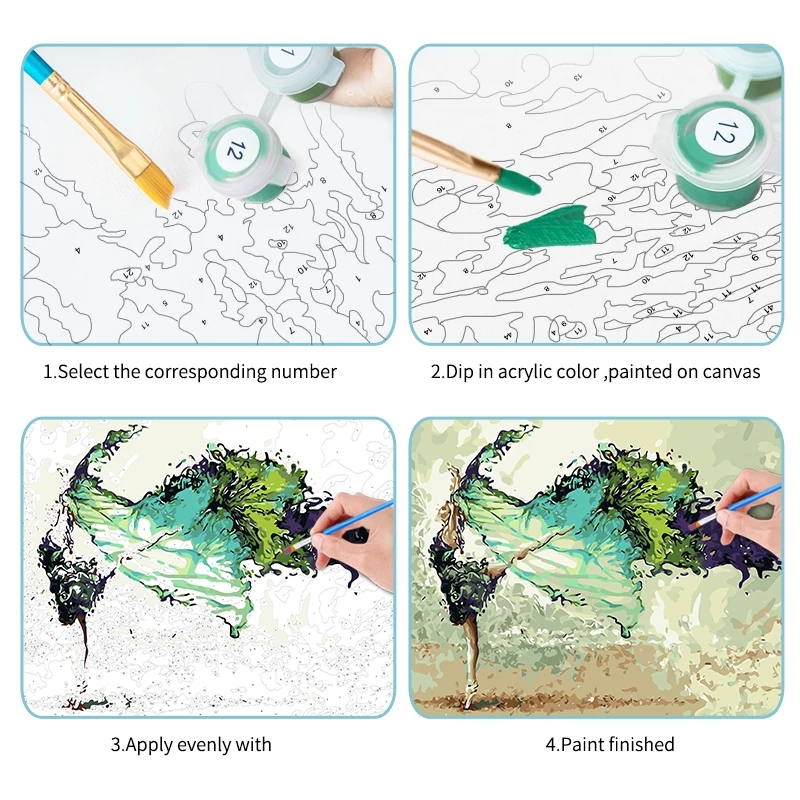 GATYZTORY 数字で描く絵画 大人用 初心者キット 花 - Art Craft Number のレビューと価格