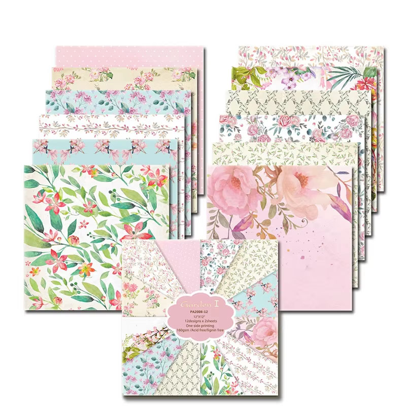 24 枚 30 × 30 センチメートルスクラップブック紙パ - Art Craft Journals のレビューと価格