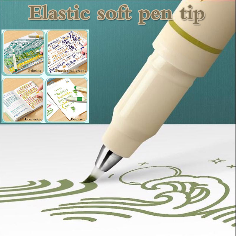 24/3 色ヴィンテージ水彩レタリングアートマーカー描画ペン - Watercolor Brush Pen のレビューと価格