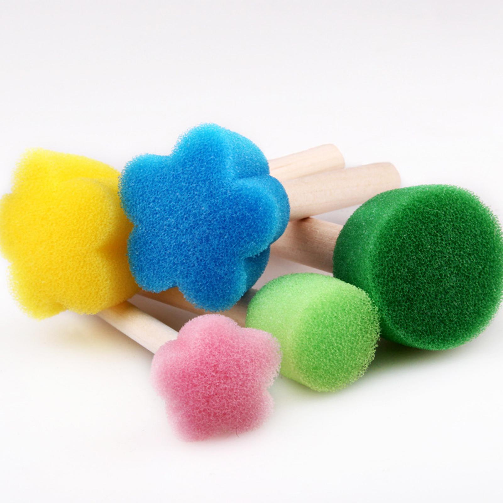 5個入り 再利用可能な子供用ペイントスポンジ 握りやすい幼児 - Art Craft For Preschool のレビューと価格