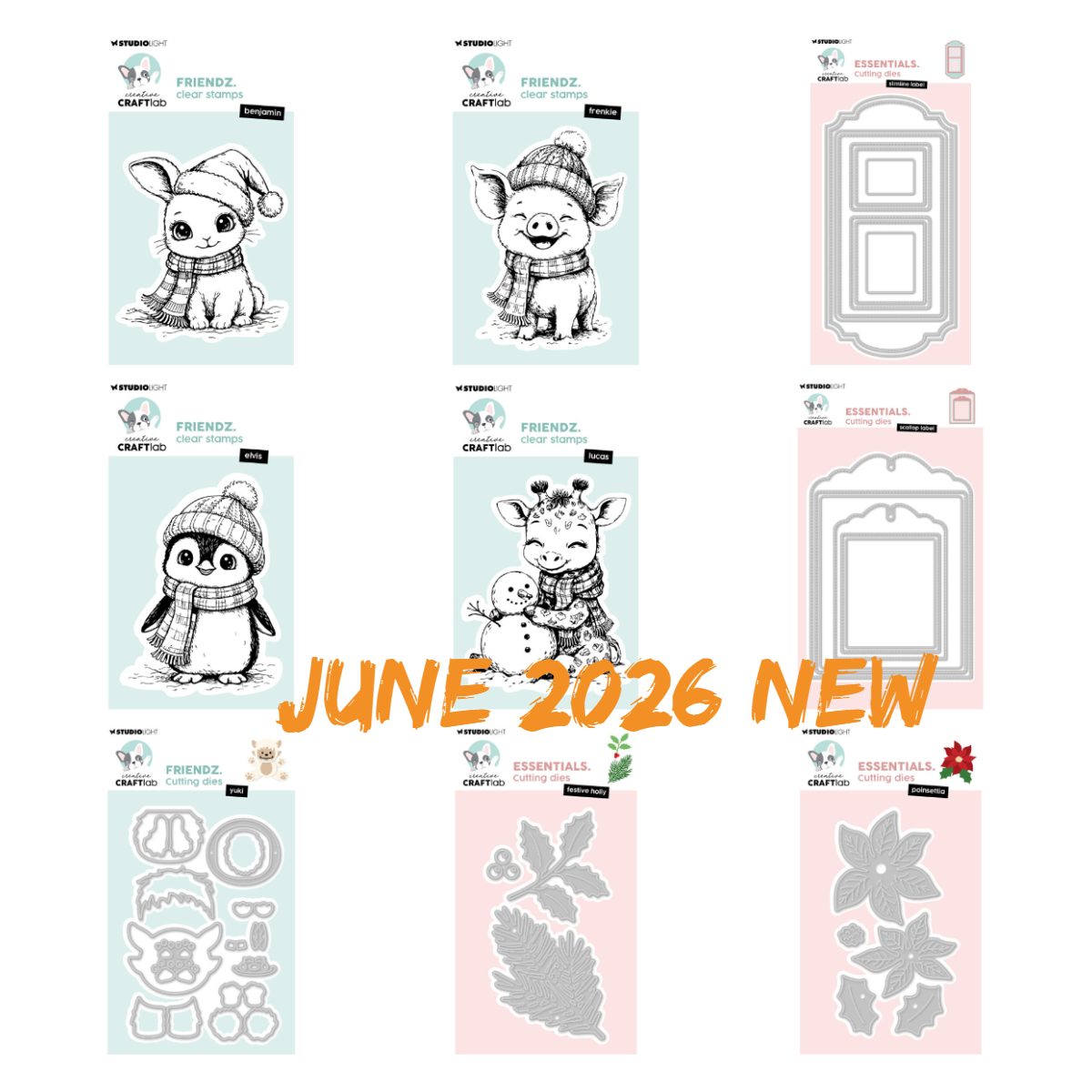 新しいクリスマス動物シリコンスタンプスカラップラベルお祝い金 - Rubber Stamp Blank のレビューと価格