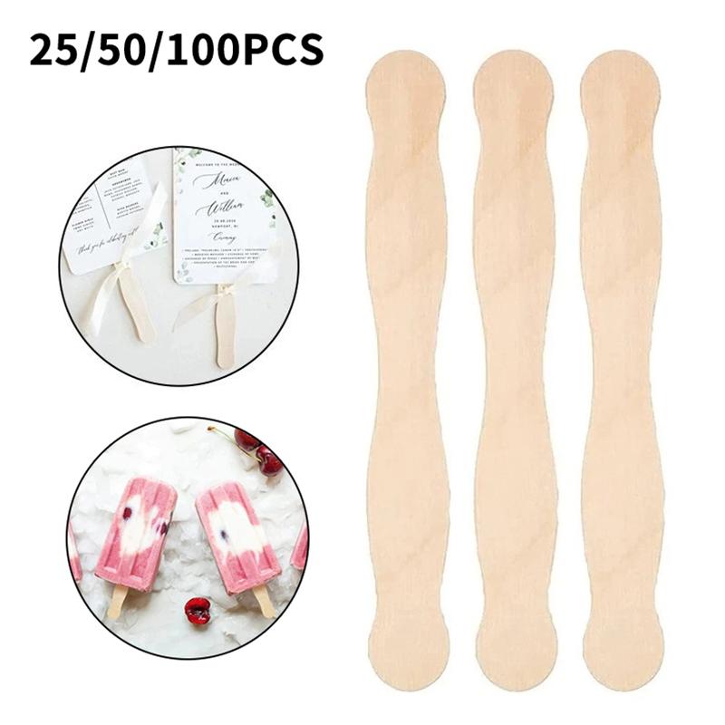 25/50/100個入り アイスクリーム用木製スティック ア - Art Craft With Ice Cream Stick のレビューと価格