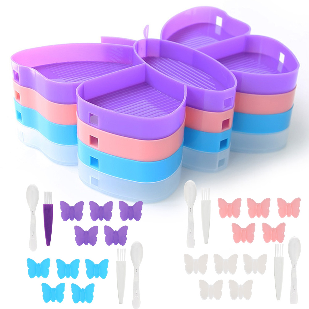 ダイヤモンドペインティングバタフライトレイセット、キュートな - Art Craft Butterfly のレビューと価格