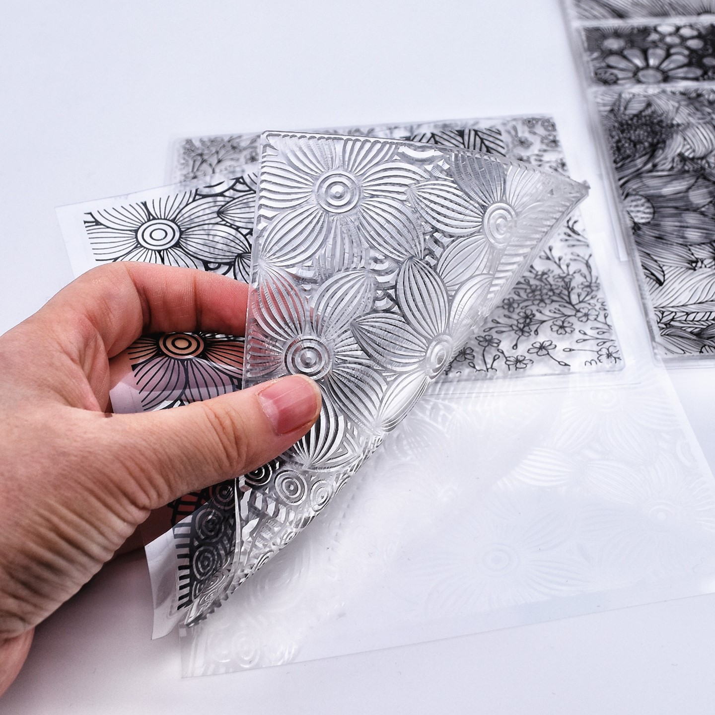 SNASAN 花のテクスチャ DIY エンボスアート粘土陶器 - Rubber Stamp Blank のレビューと価格