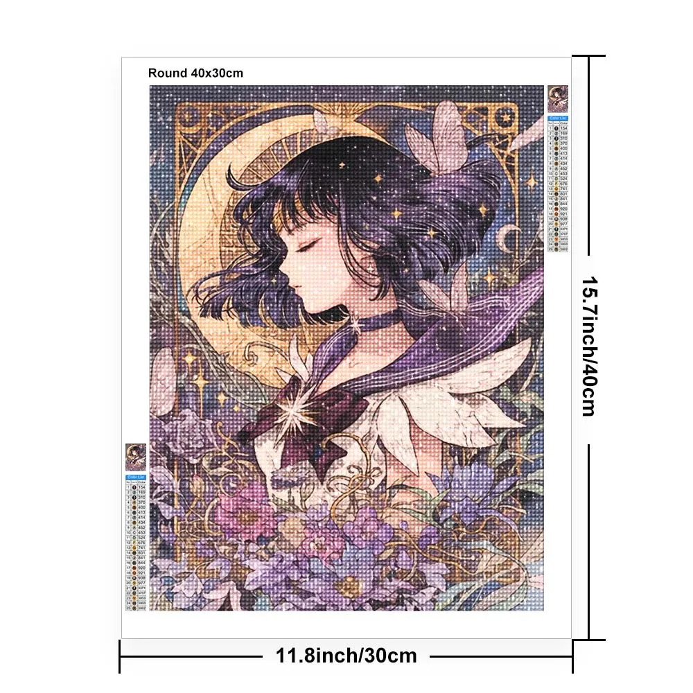 漫画アニメダイヤモンドペインティング美少女月少女戦士貼り付け - Art Craft Girl のレビューと価格