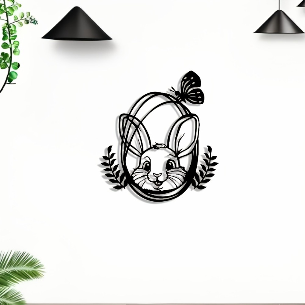 CIFBUY メタルウォールアート ボヘミアンウサギの彫刻、 - Art Craft Rabbit のレビューと価格
