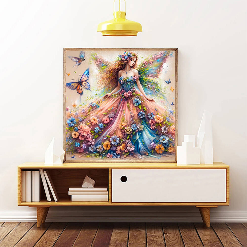 フレームレスDIYダイヤモンドモザイク 女性の肖像 蝶 動物 - Art Craft Butterfly のレビューと価格