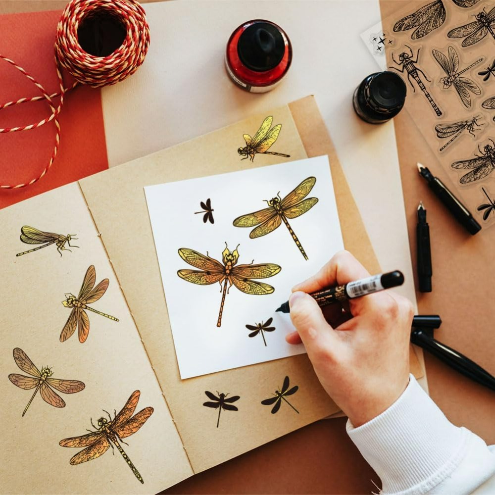 トンボクリアスタンプDIYスクラップブッキング、昆虫シリコン - Rubber Stamp Blank のレビューと価格