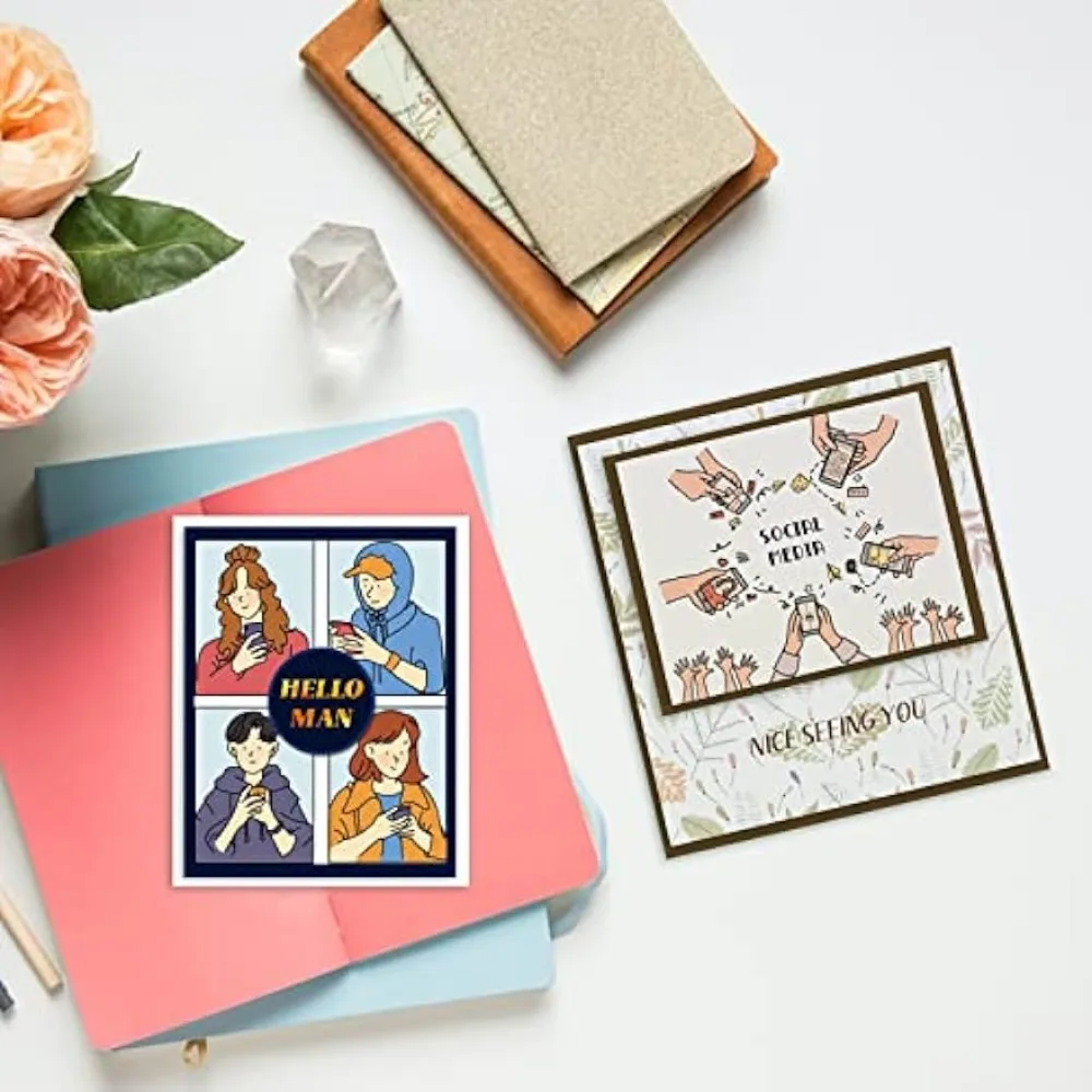スクラップブッキング用のソーシャルメディアテーマクリアスタン - Rubber Stamp Blank のレビューと価格