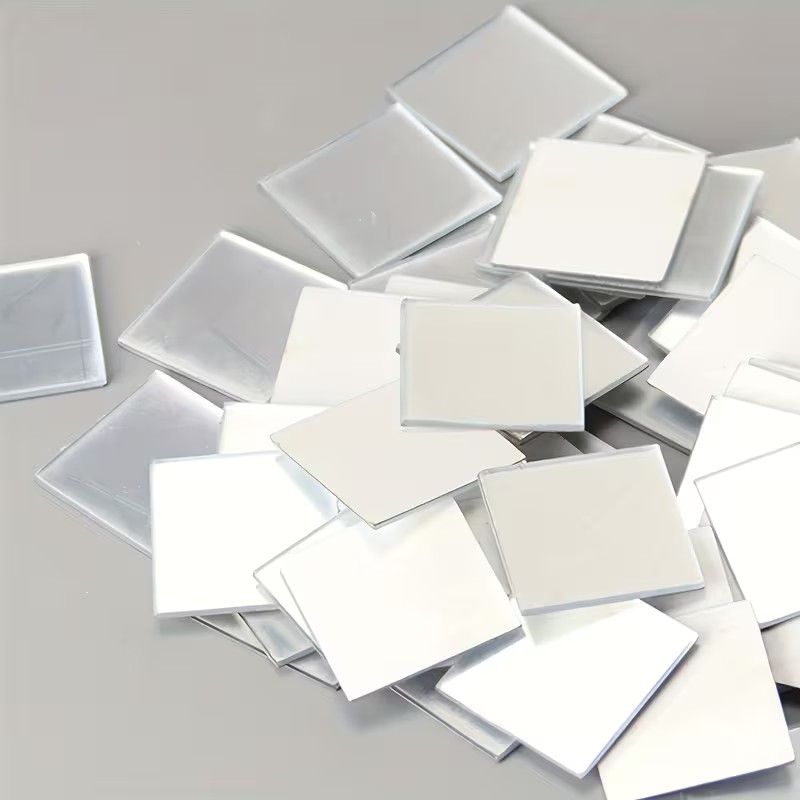 10*10 ミリメートル 100 個自己粘着ガラスミニ正方形 - Art Craft Mirror のレビューと価格