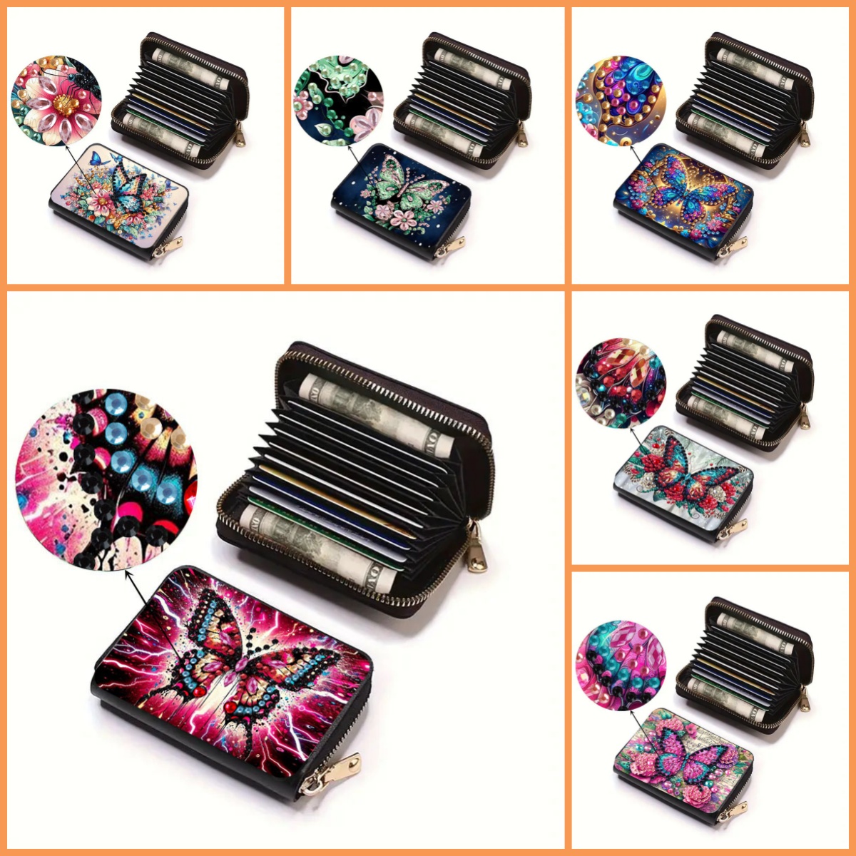 蝶の模様とクリスタル宝石付きのDIYダイヤモンドペインティン - Art Craft Butterfly のレビューと価格
