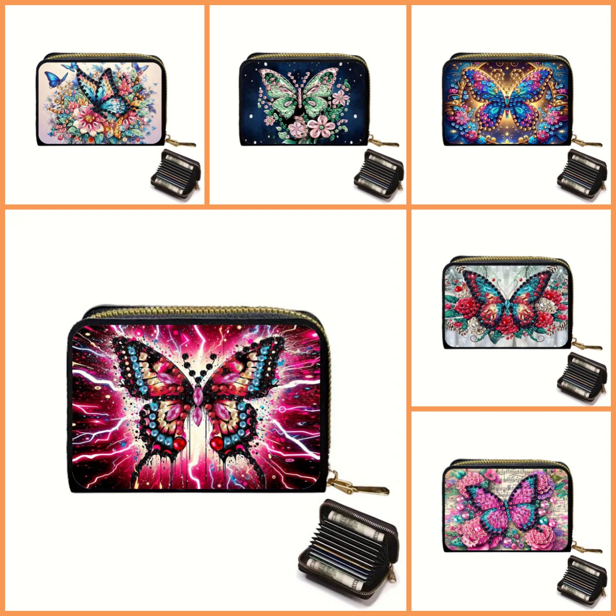蝶の模様とクリスタル宝石付きのDIYダイヤモンドペインティン - Art Craft Butterfly のレビューと価格