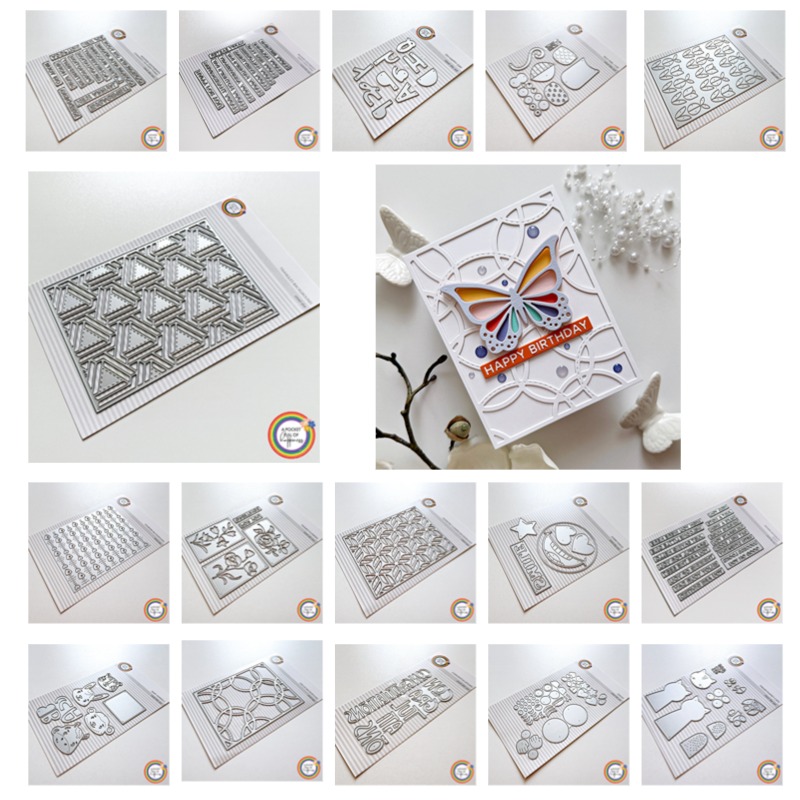 切削ダイス愚かなフクロウ猫すべておめでとう花フィッシュボーン - Rubber Stamp Blank のレビューと価格