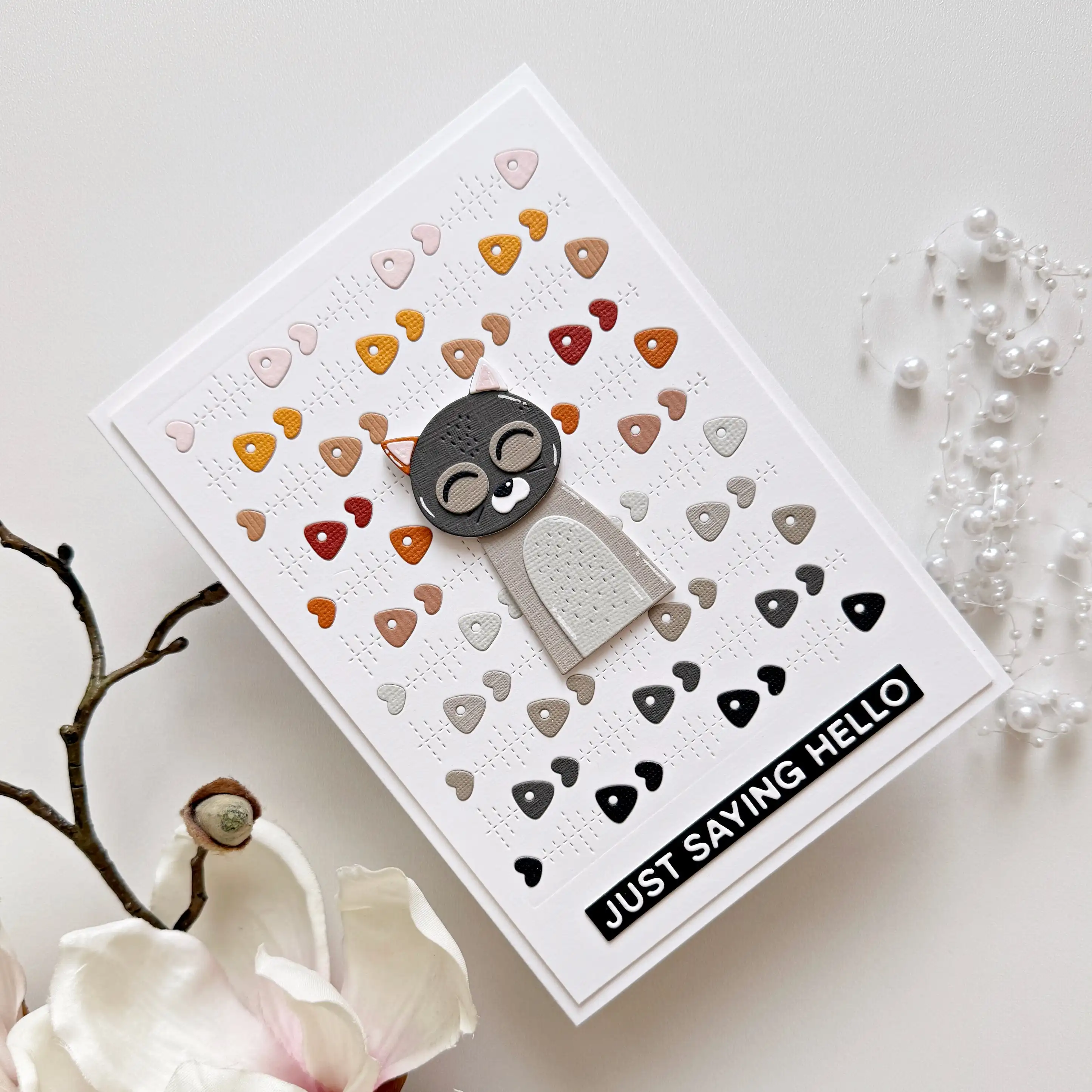 切削ダイス愚かなフクロウ猫すべておめでとう花フィッシュボーン - Rubber Stamp Blank のレビューと価格