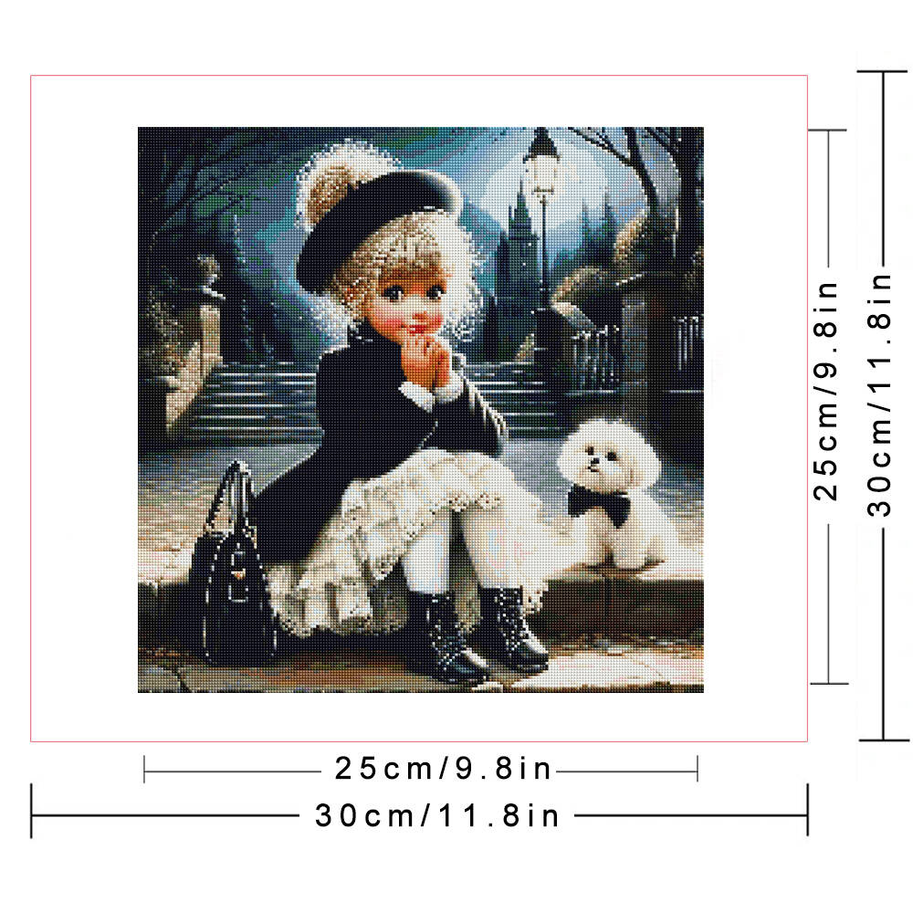 Sz26 スタッズ付きDIYダイヤモンドモザイク肖像画 女の - Art Craft Girl のレビューと価格