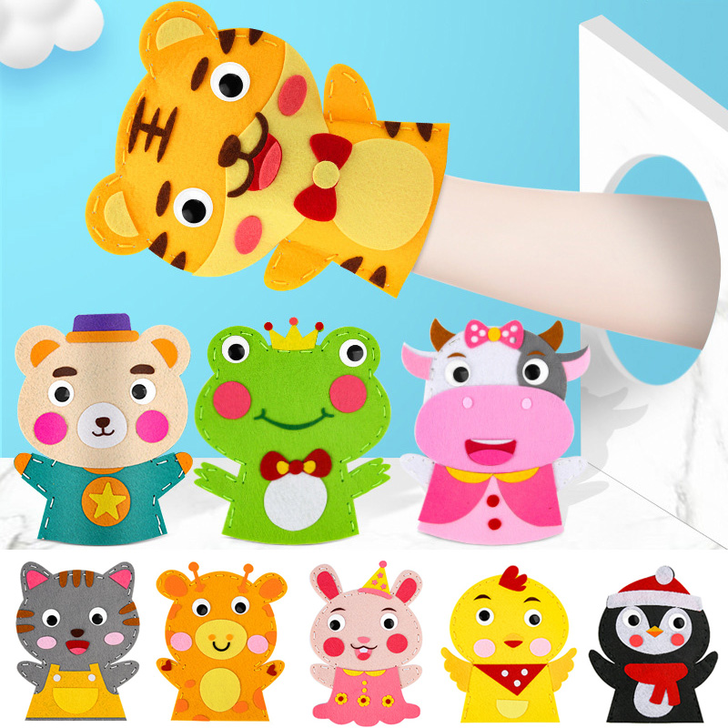 かわいい漫画動物ハンドパペット子供 DIY アートクラフトお - Art Craft For 3 Year Old のレビューと価格