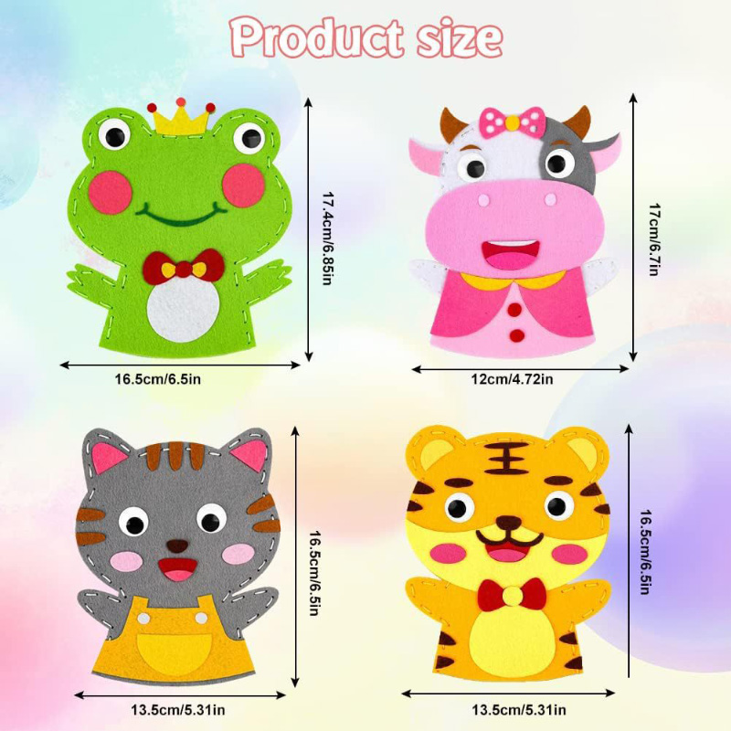 かわいい漫画動物ハンドパペット子供 DIY アートクラフトお - Art Craft For 3 Year Old のレビューと価格