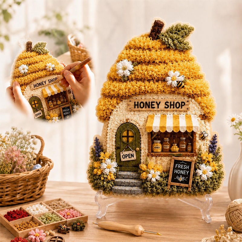 3Dマッシュルームハウス ポケアート DIYキット 布製パン - Art Crafting のレビューと価格
