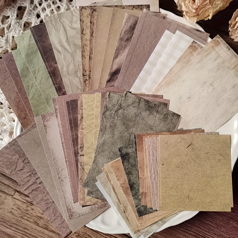 60枚のヴィンテージ混合パターンクラフト紙セット – スクラ - Art Craft Journals のレビューと価格