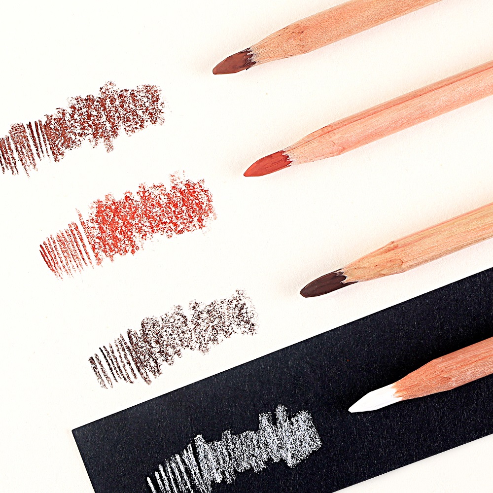 4 個プロフェッショナルスケッチ木炭鉛筆セット色ソフトパステ - Colored Pencil Professional のレビューと価格