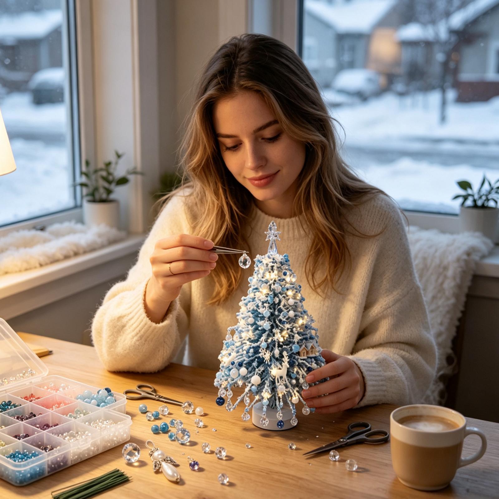 クリスマスツリーのビーズアート 冬のホリデークラフトプロジェ - The Art And Craft Of Jewelry のレビューと価格