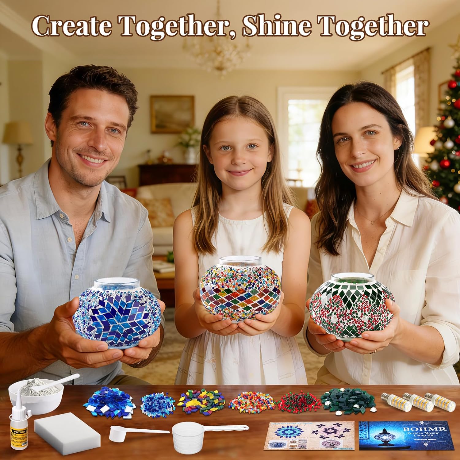 DIY 3グローブトルコモザイクランプキット、高さ23インチ - Art Crafting のレビューと価格