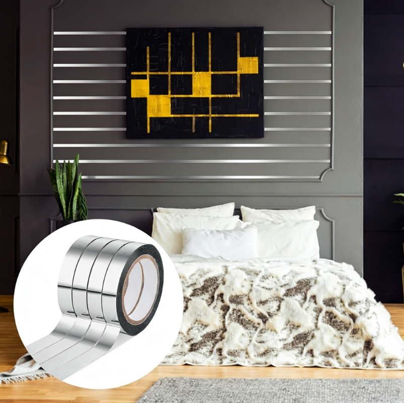 銀色のメタリックミラーテープ、壁、ワードローブ、バスルームの - Art Craft Mirror のレビューと価格