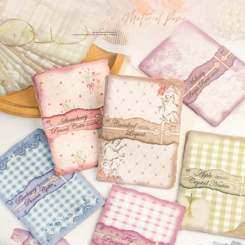 30枚入り ヴィンテージスクラップブックペーパー スクラップ - Art Craft Journals のレビューと価格