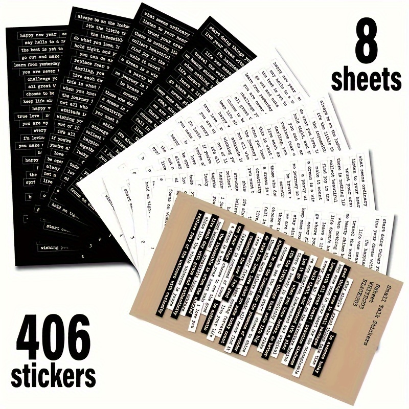 406 枚のインスピレーションを与える引用ステッカー ポジテ - Art Craft Journals のレビューと価格